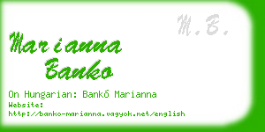 marianna banko business card