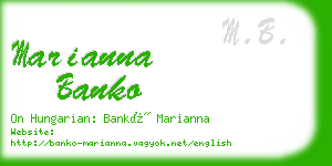 marianna banko business card